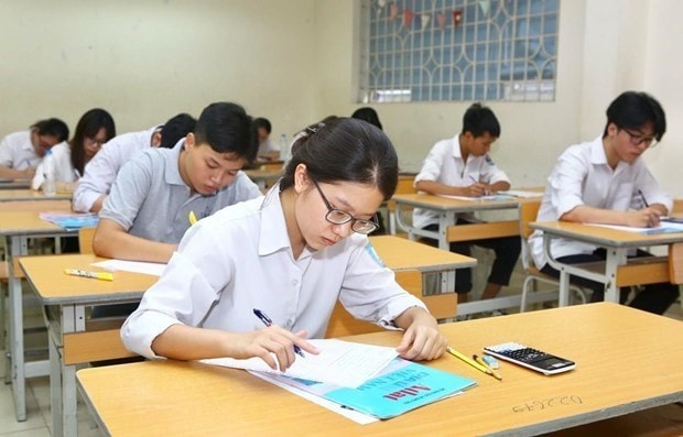 Thí sinh dự thi Tốt nghiệp Trung học phổ thông. (Ảnh: PV/Vietnam+)