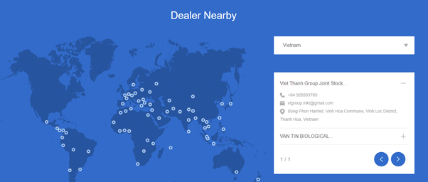 Việt Thanh Group nằm trong danh sách mạng lưới nhà phân phối toàn cầu của Hi-Target.