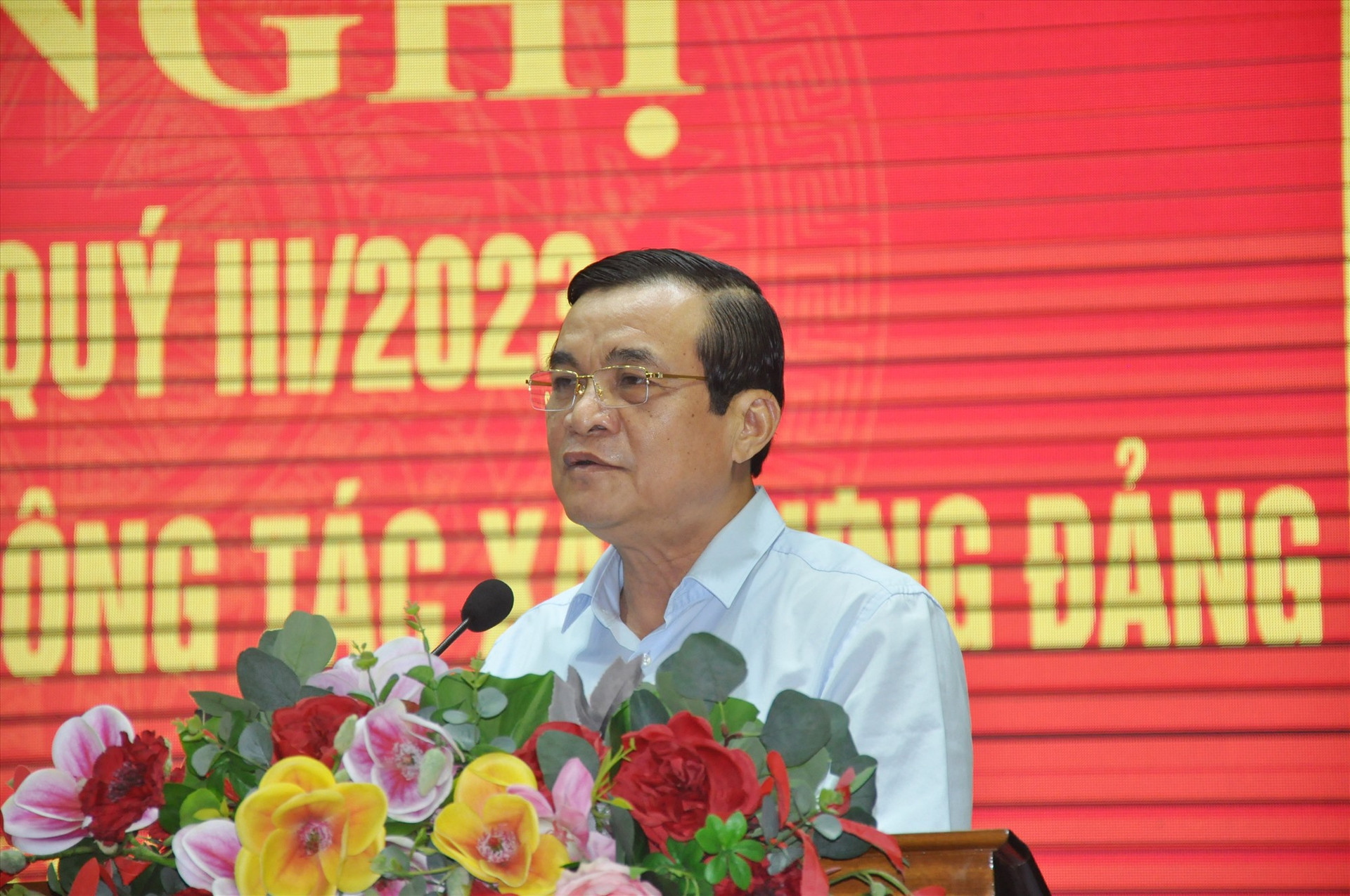 Bí thư Tỉnh ủy Phan Việt Cường phát biểu bế mạc hội nghị. Ảnh: N.Đ