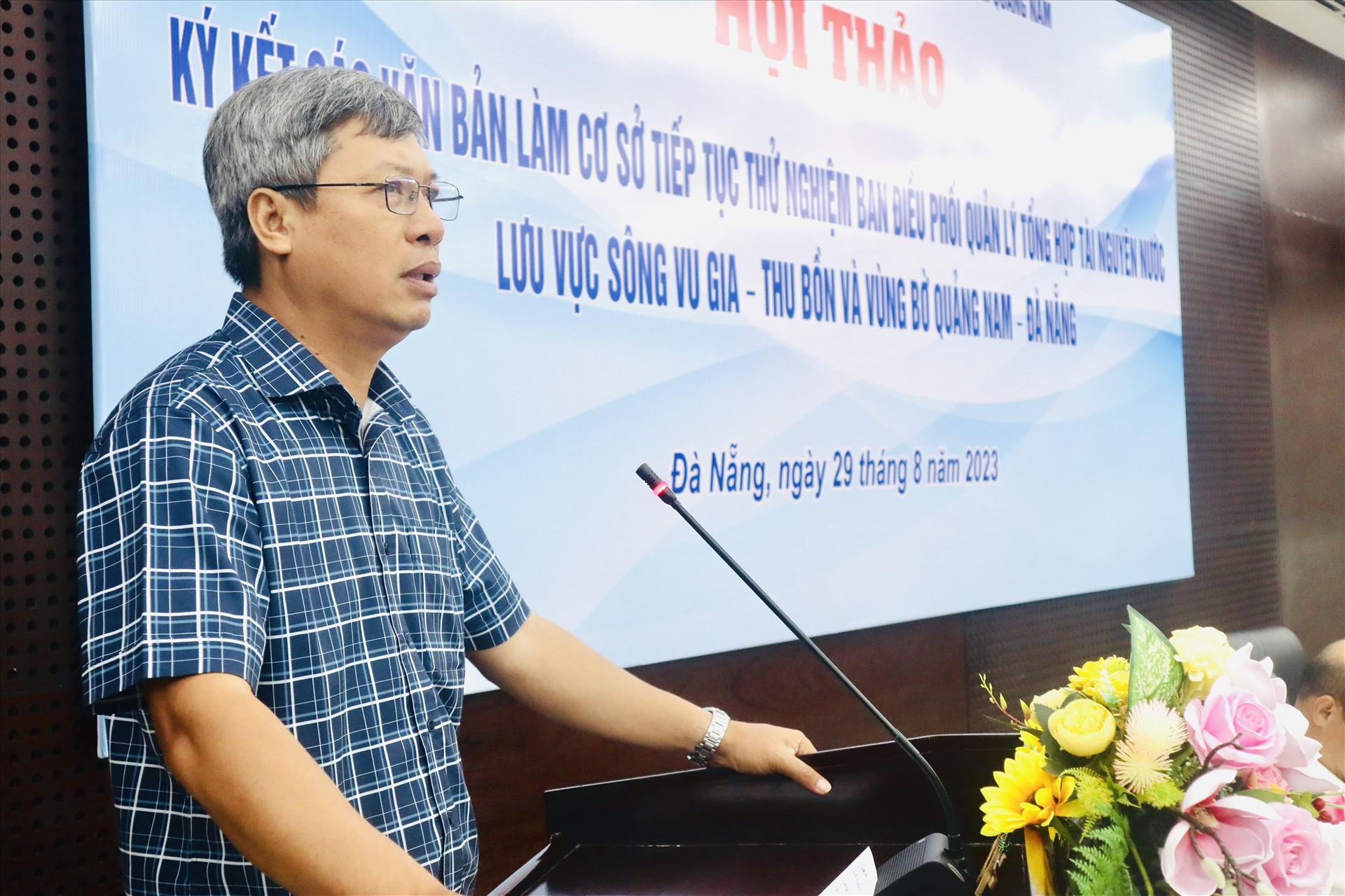 Phó Chủ tịch UBND tỉnh Hồ Quang Bửu phát biểu tại hội thảo. Ảnh: Q.T
