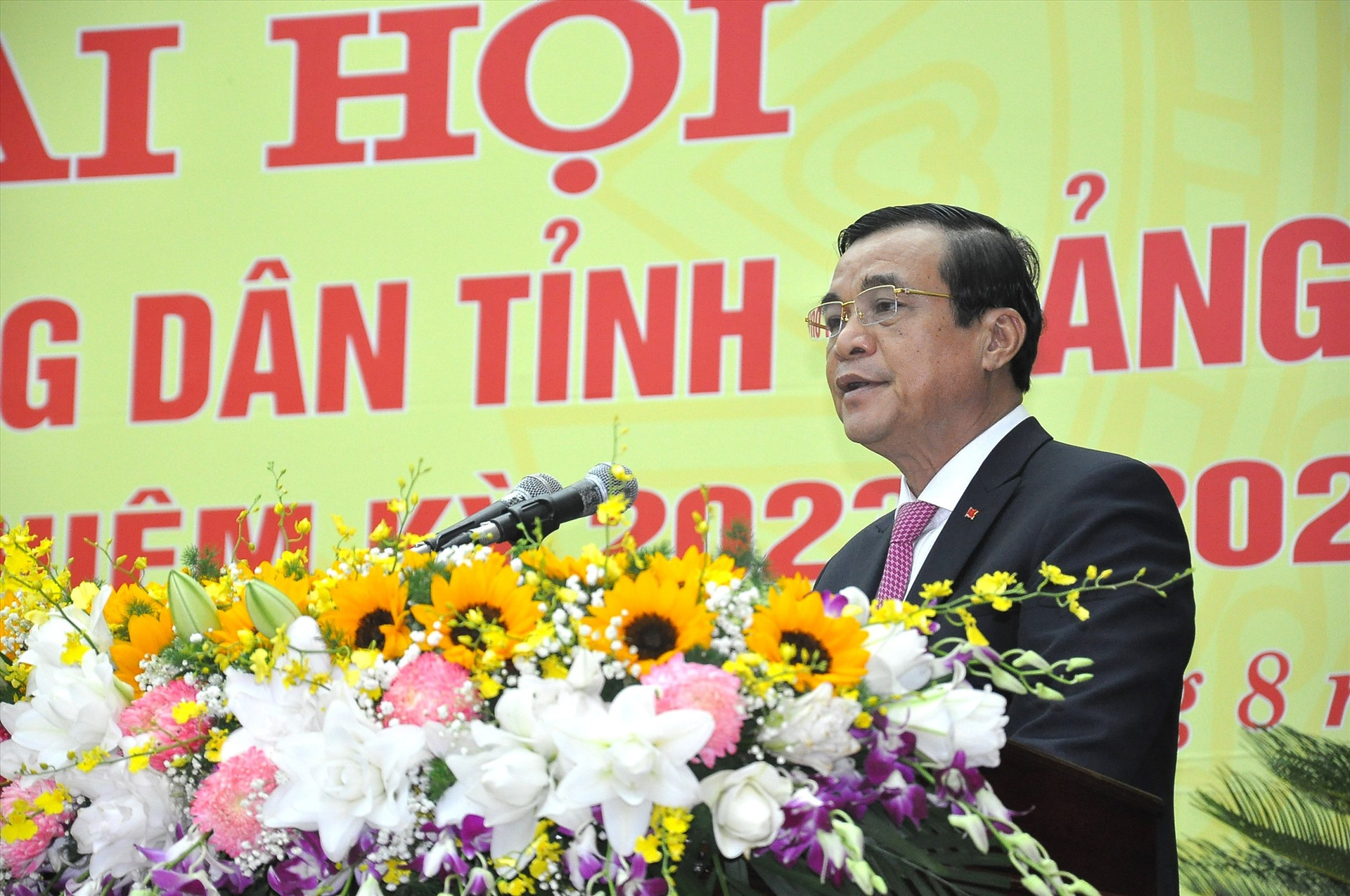 Bí thư Tỉnh ủy Phan Việt Cường phát biểu tại đại hội.    Ảnh: ANH SỰ