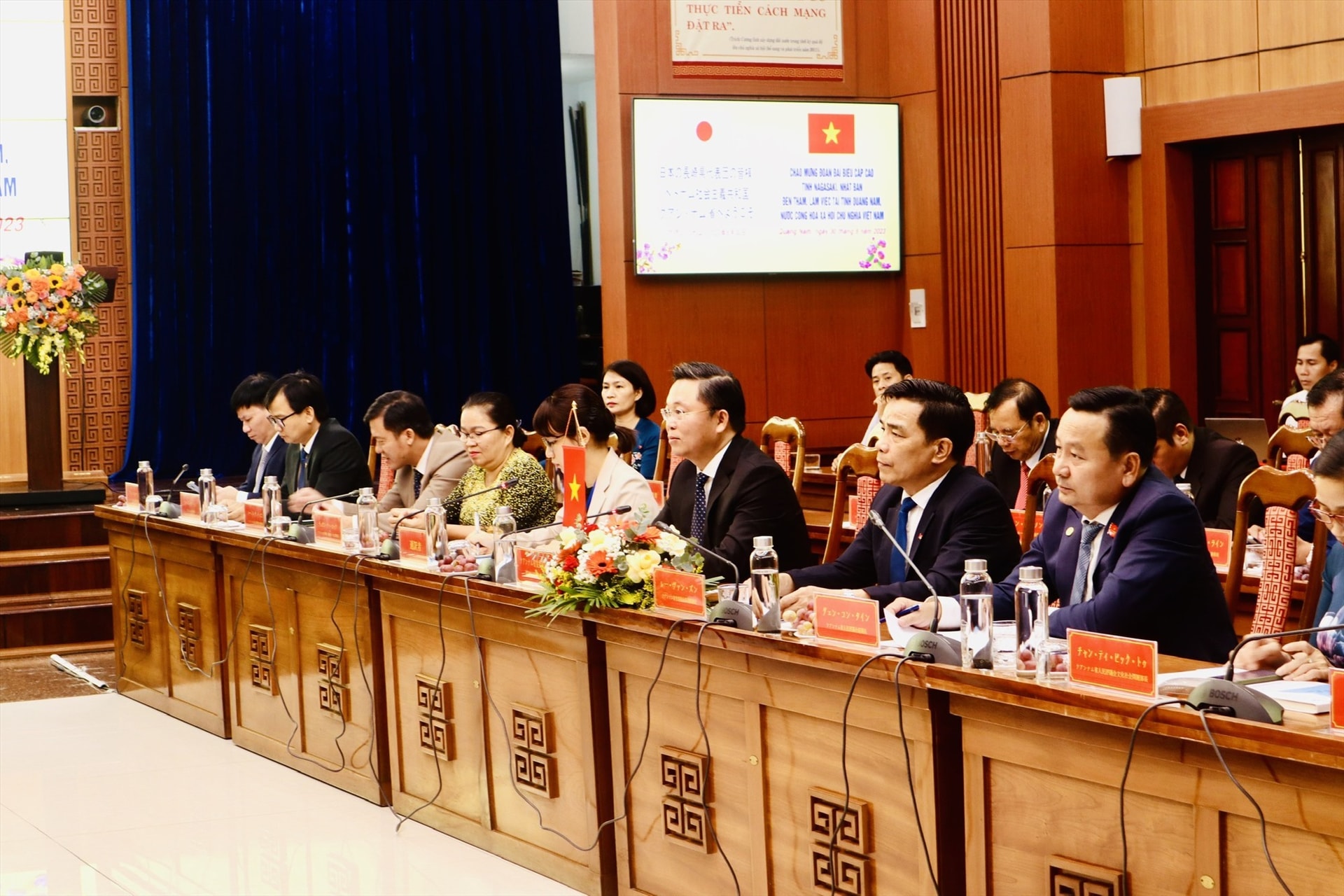 Quang Nam leaders at the working session