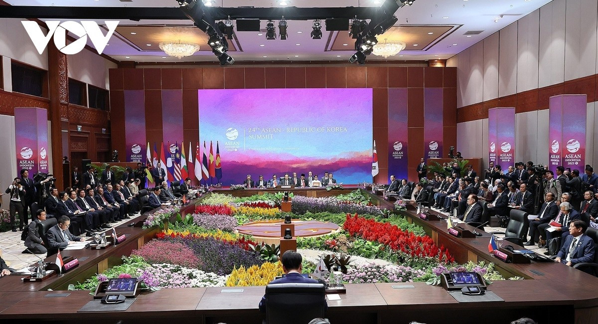 An overview of the 24th ASEAN - Korea Summit in Jakarta, Indonesia, on September 6.