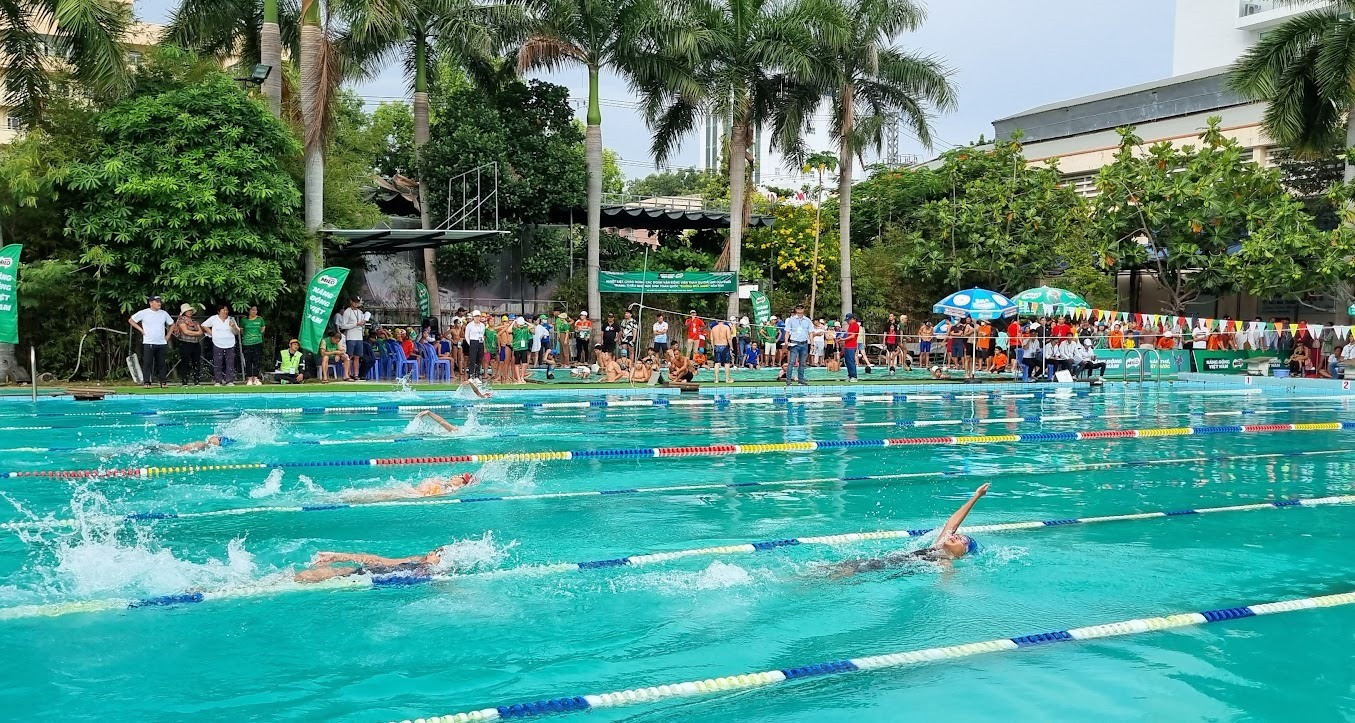 Bơi là một trong những môn thi đấu tại Hội khỏe Phù Đổng toàn quốc năm 2024. Ảnh: C.N