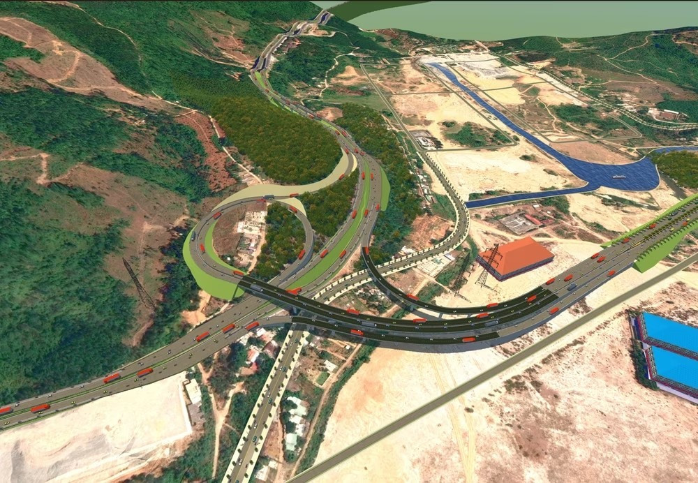 Phối cảnh dự án Đường ven biển nối cảng Liên Chiểu. Ảnh Ban QLDA