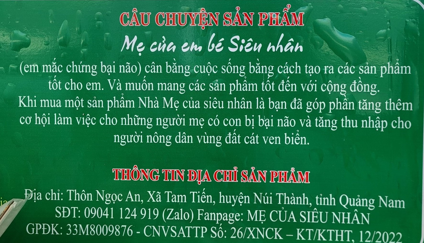 Câu chuyện về sản phẩm nhiều ý nghĩa của chị Phạm Thị Thu Thủy. Ảnh: M.L