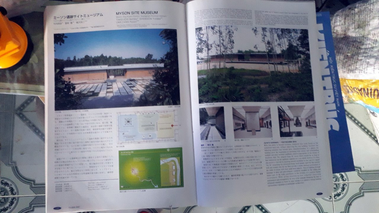 Bải và ảnh giới thiệu nhà trưng bày Mỹ Sơn trên tạp chí Nhật Bản.