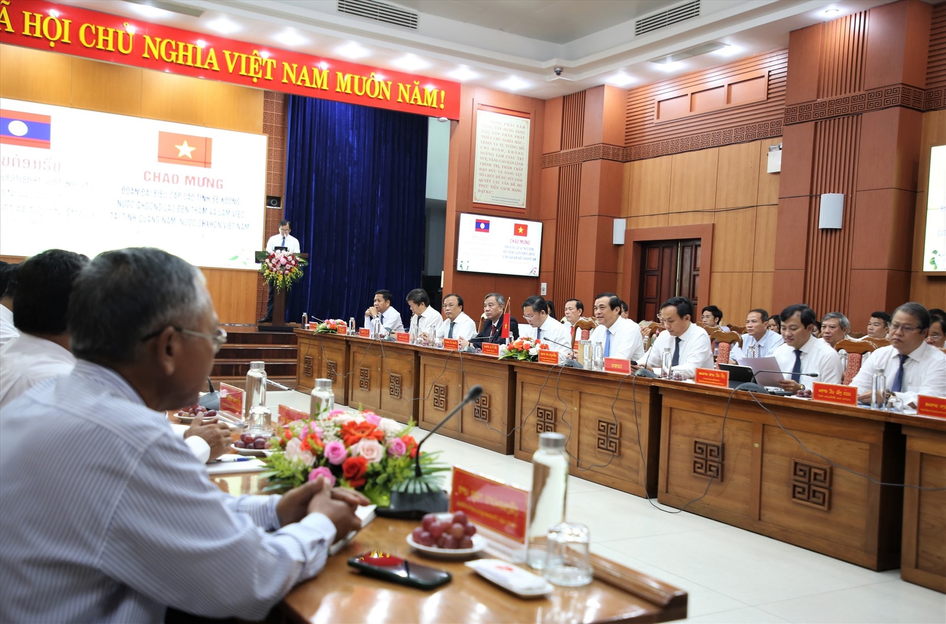 A recent meeting between Quang Nam and Sekong leaders