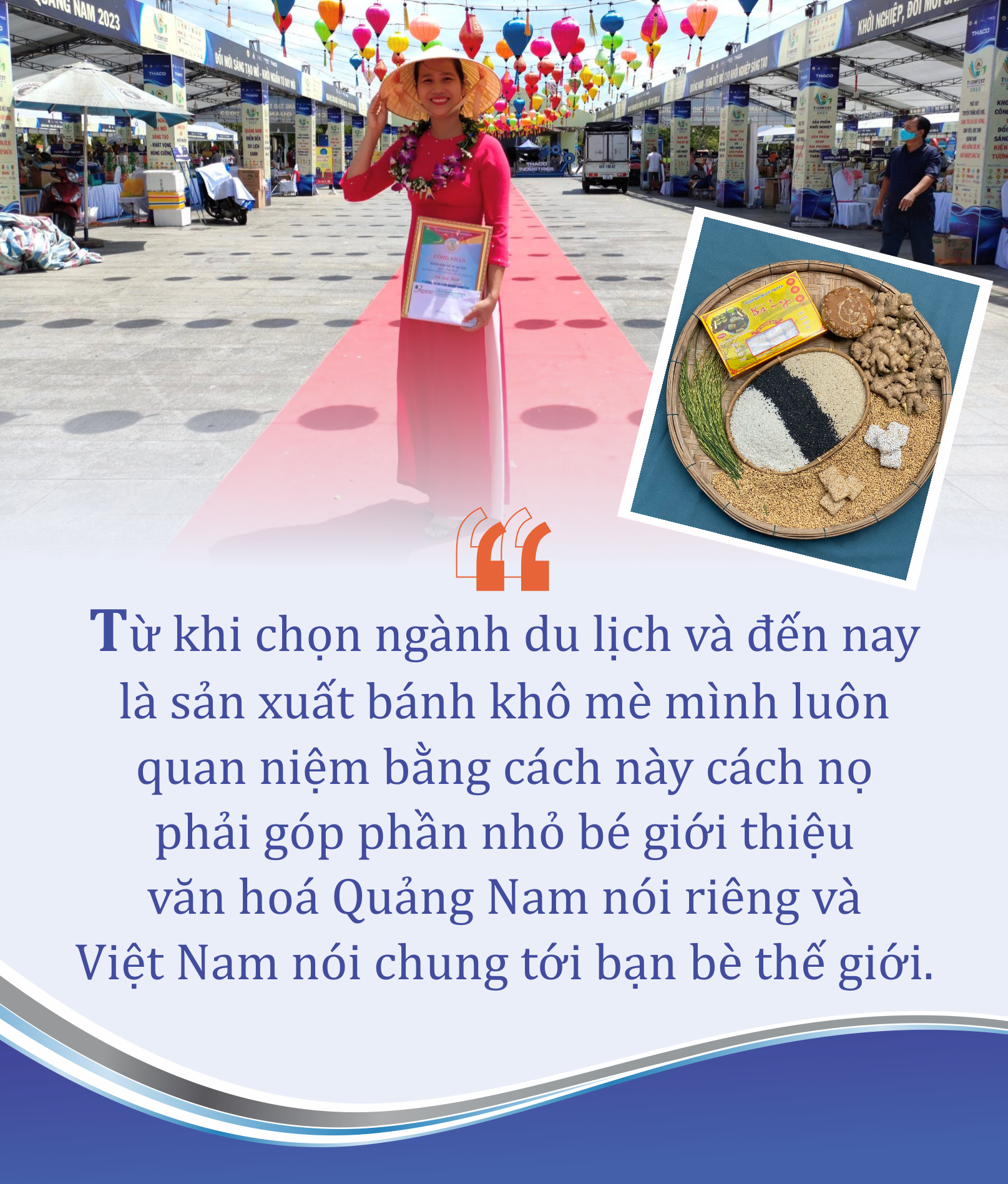 Phan Thi Ly and her product ‘banh me kho’
