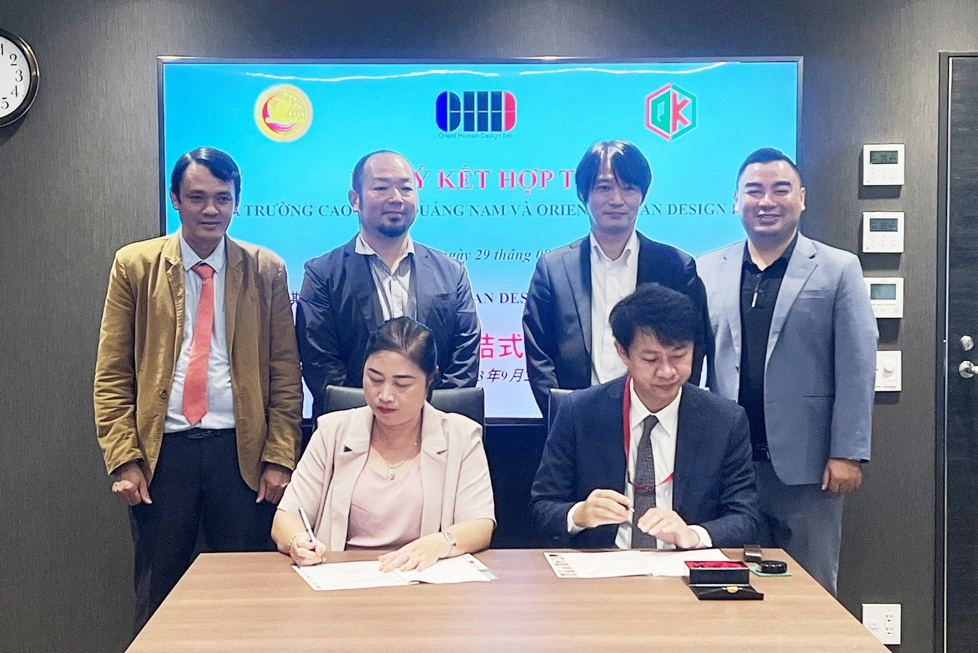 Trường Cao đẳng Quảng Nam và Hiệp hội Orient Human Design Incorporated ký kết thỏa thuận hợp tác nhân chuyến làm việc.