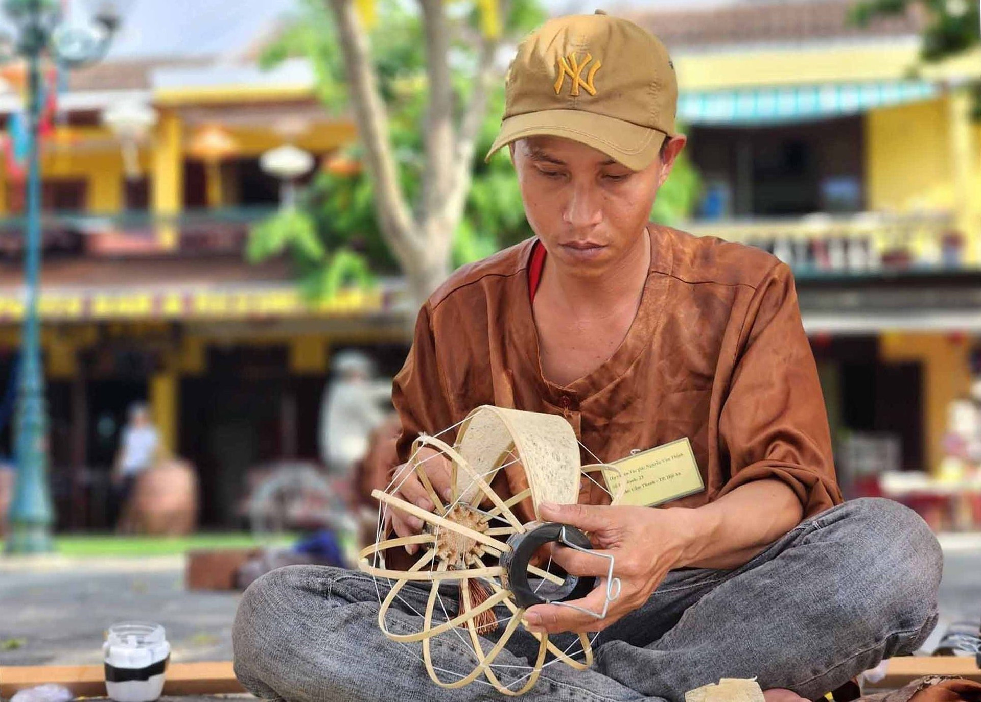 A lantern maker in Hoi An