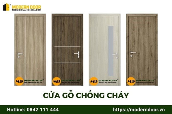 Cửa gỗ chống cháy.