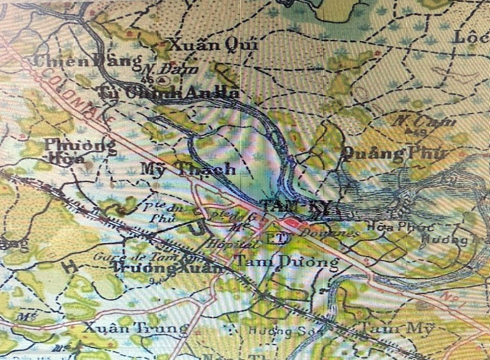 Bản đồ vùng Tam Kỳ năm 1938. Ảnh: P.B