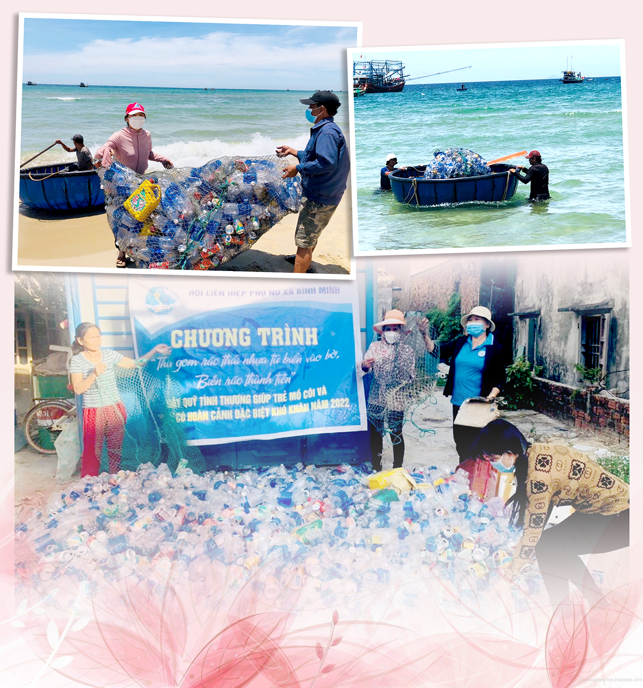 Mô hình “Thu gom rác thải nhựa từ biển vào bờ, biến rác thành tiền”.