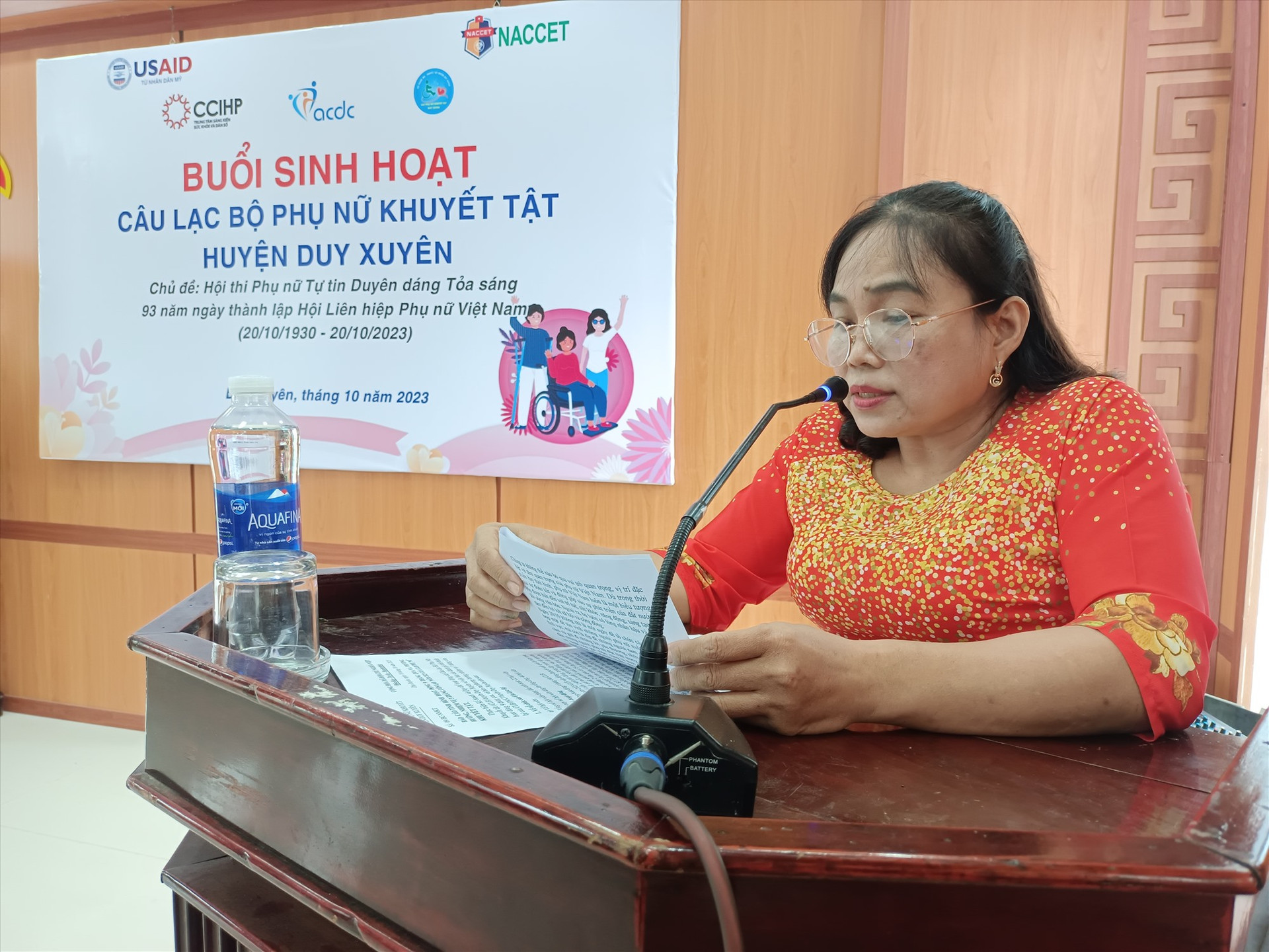 Chị Nguyễn Thị Bé – chủ nhiệm CLB phụ nữ khuyết tật huyện Duy Xuyên.