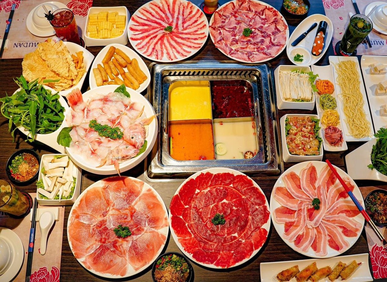 Món lẩu 4 vị hấp dẫn tại Mudan Hotpot - Chinese Restaurant. Ảnh: H.L