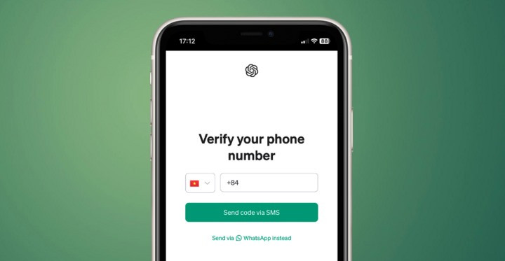 ChatGPT đăng ký bằng số điện thoại Việt Nam.