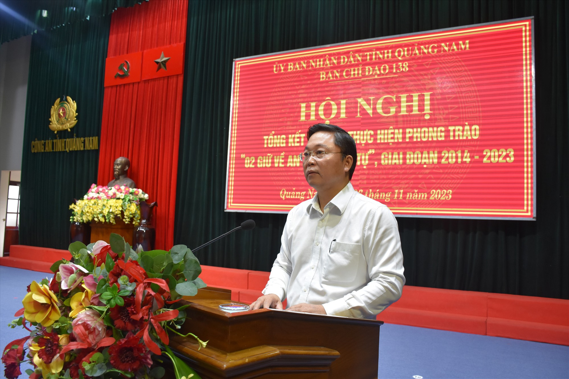 Chủ tịch UBND tỉnh Lê Trí Thanh phát biểu tại hội nghị