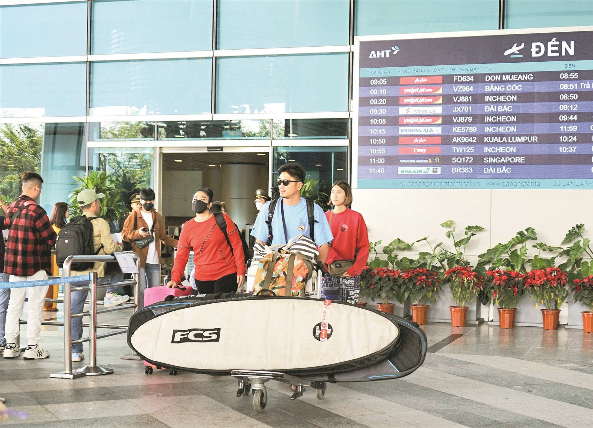 International guests arriving in Central Vietnam