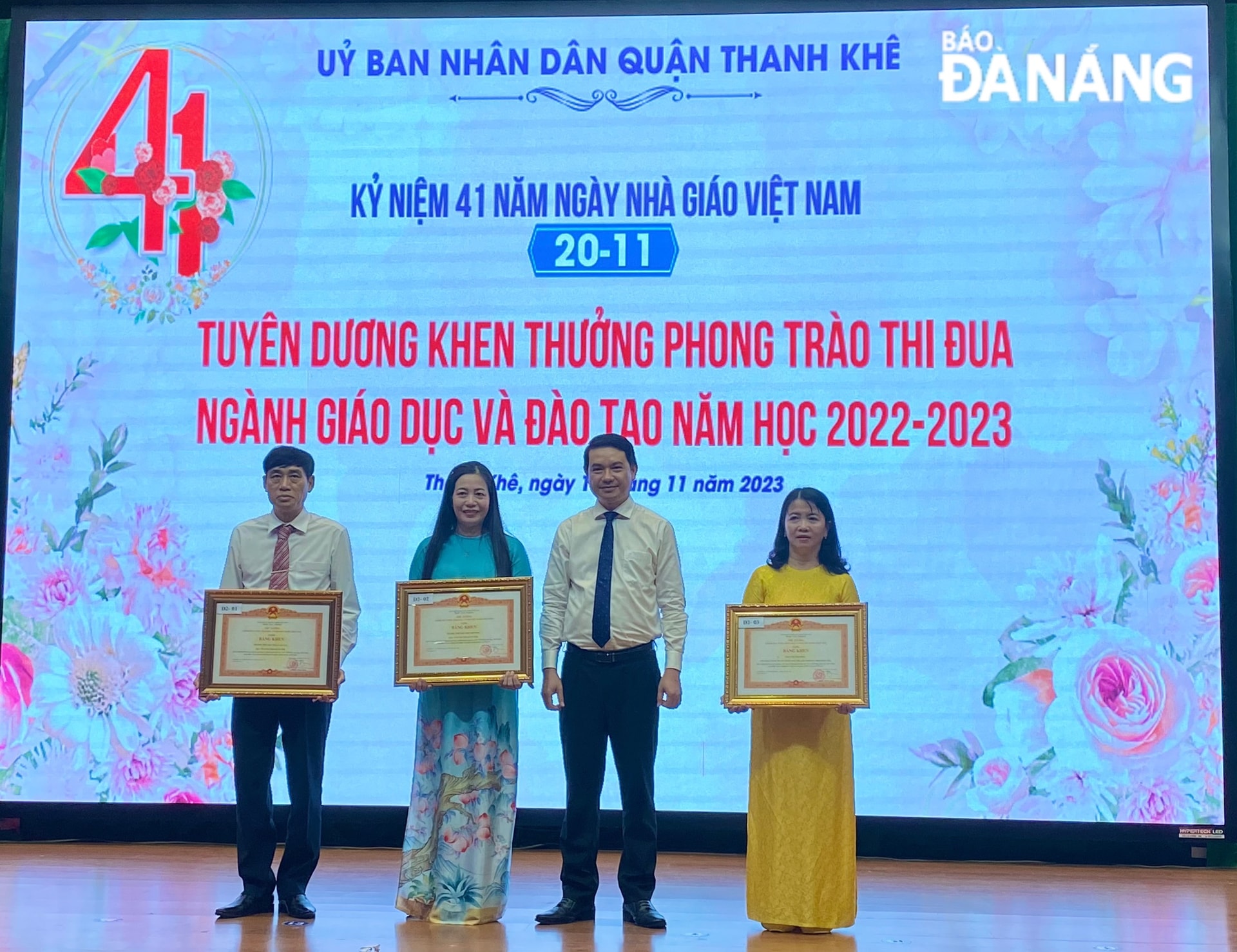 Nhiều cá nhân, tập thể được vinh danh, khen thưởng trong lễ kỷ niệm. ẢNH: KHÁNH NGÂN