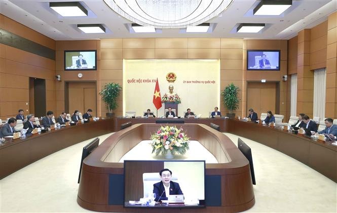 Chủ tịch Quốc hội Vương Đình Huệ phát biểu. Ảnh: Doãn Tấn/TTXVN