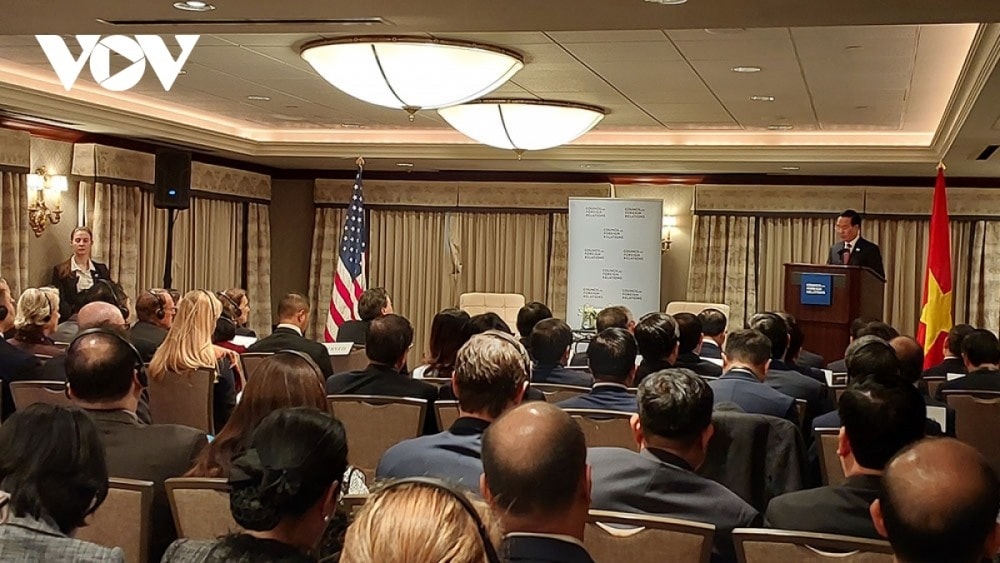 State President Vo Van Thuong speaks at the Council on Foreign Relations in the United States on November 15 - local time