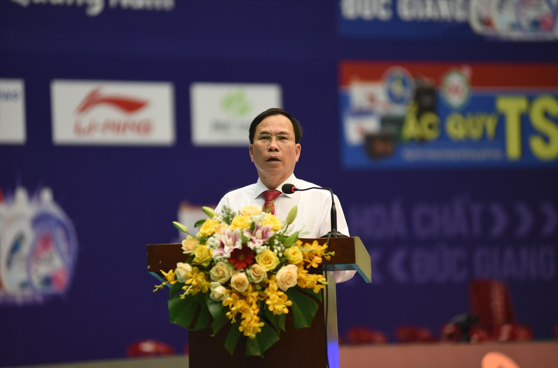 Ông Nguyễn Thanh Hồng - Giám đốc Sở VH-TT&DL phát biểu khai mạc giải. Ảnh: T.V