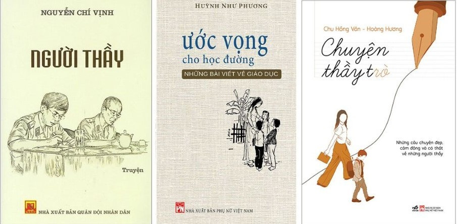 Ba trong số nhiều cuốn sách viết về nghề giáo xuất bản trong 2 năm 2022 - 2023.