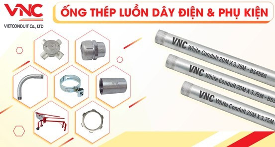 Ống thép luồn dây điện BS 4568 và phụ kiện Vietconduit - VNC