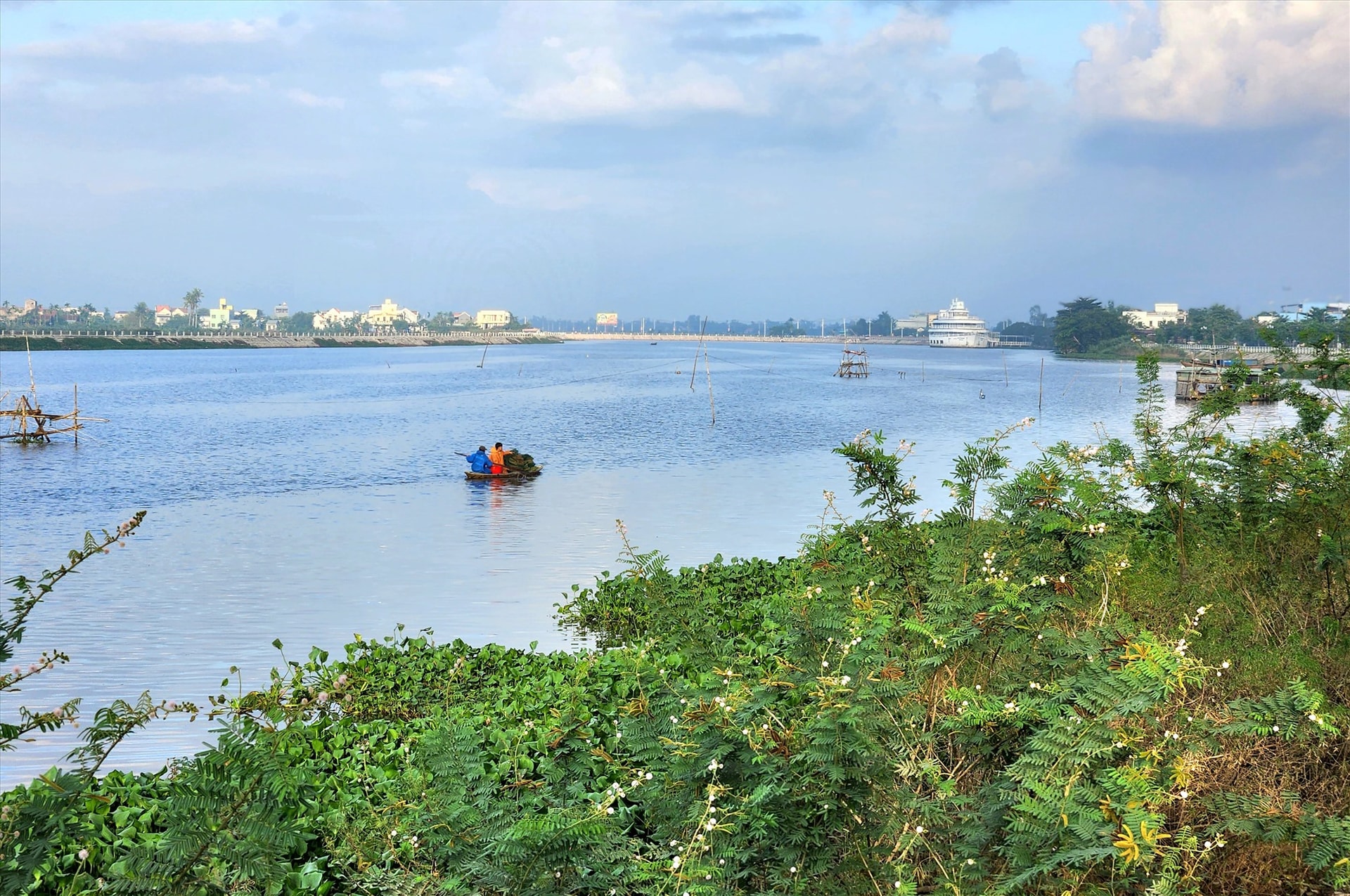 Dự án cải tạo hồ Lai Nghi giúp tăng dung tích chứa, nâng cao khả năng điều hòa, trữ nước, chậm lũ cho đô thị Hội An và Điện Bàn. Ảnh: Q.T