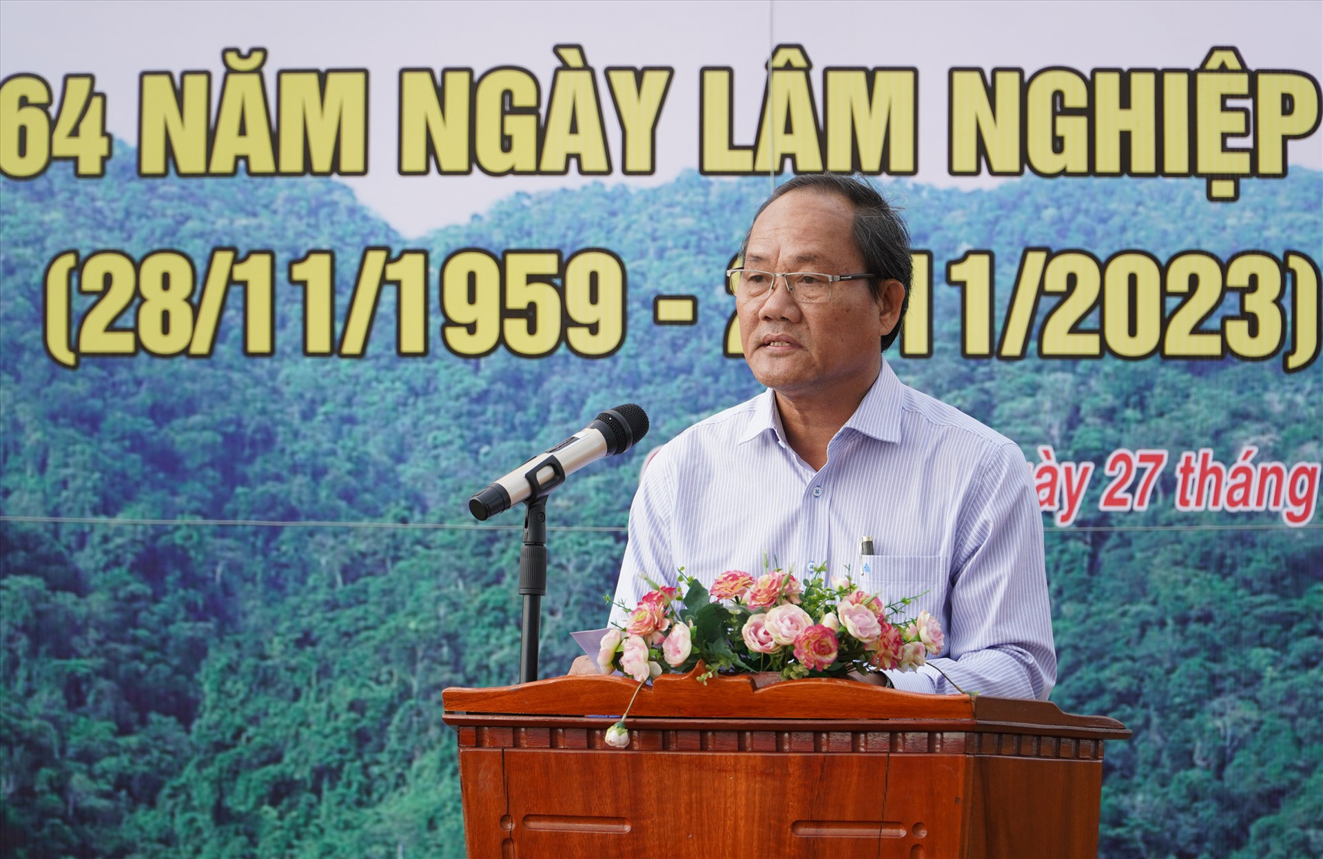 Ông Phạm Viết Tích - Giám đốc Sở NN&PTNT phát biểu tại lễ phát động. Ảnh: H.Q