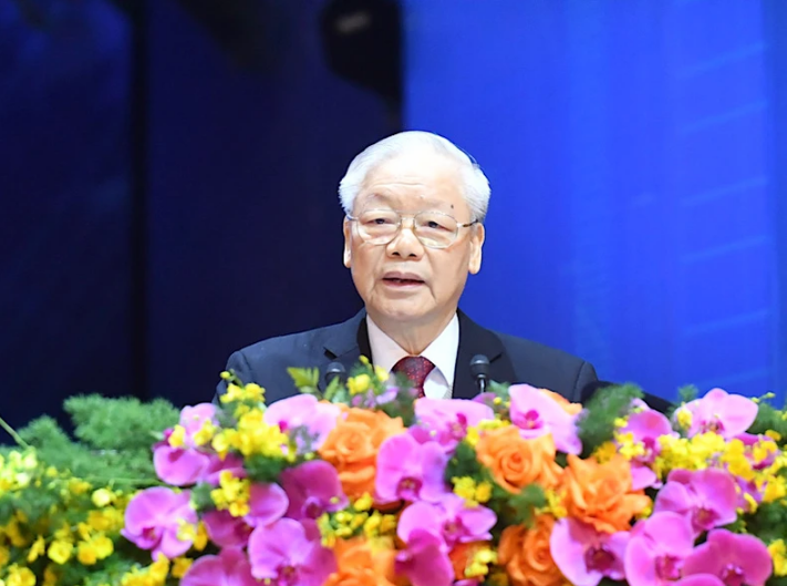 Tổng Bí thư Nguyễn Phú Trọng phát biểu chỉ đạo đại hội.