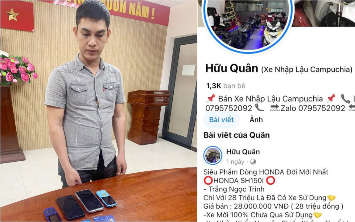 Đối tượng Nguyễn Minh Phúc sử dụng tài khoản facebook ảo để lừa đảo chiếm đoạt hơn 600 triệu đồng của nhiều người. Ảnh: T.P