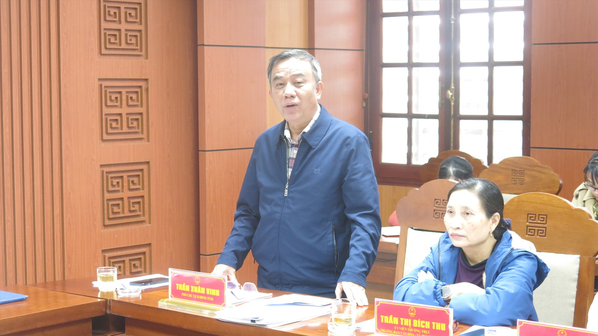 Phó Chủ tịch HĐND tỉnh Trần Xuân Vinh phát biểu chỉ đạo phiên họp