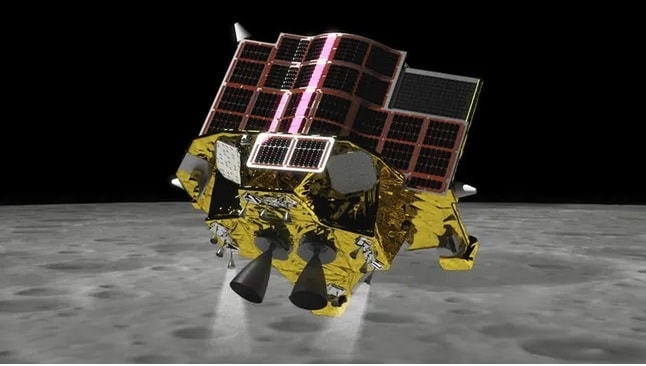 Mô phỏng cuộc đổ bộ lên Mặt Trăng của tàu SLIM (Nhật Bản) vào tháng 1-2024. Ảnh: JAXA