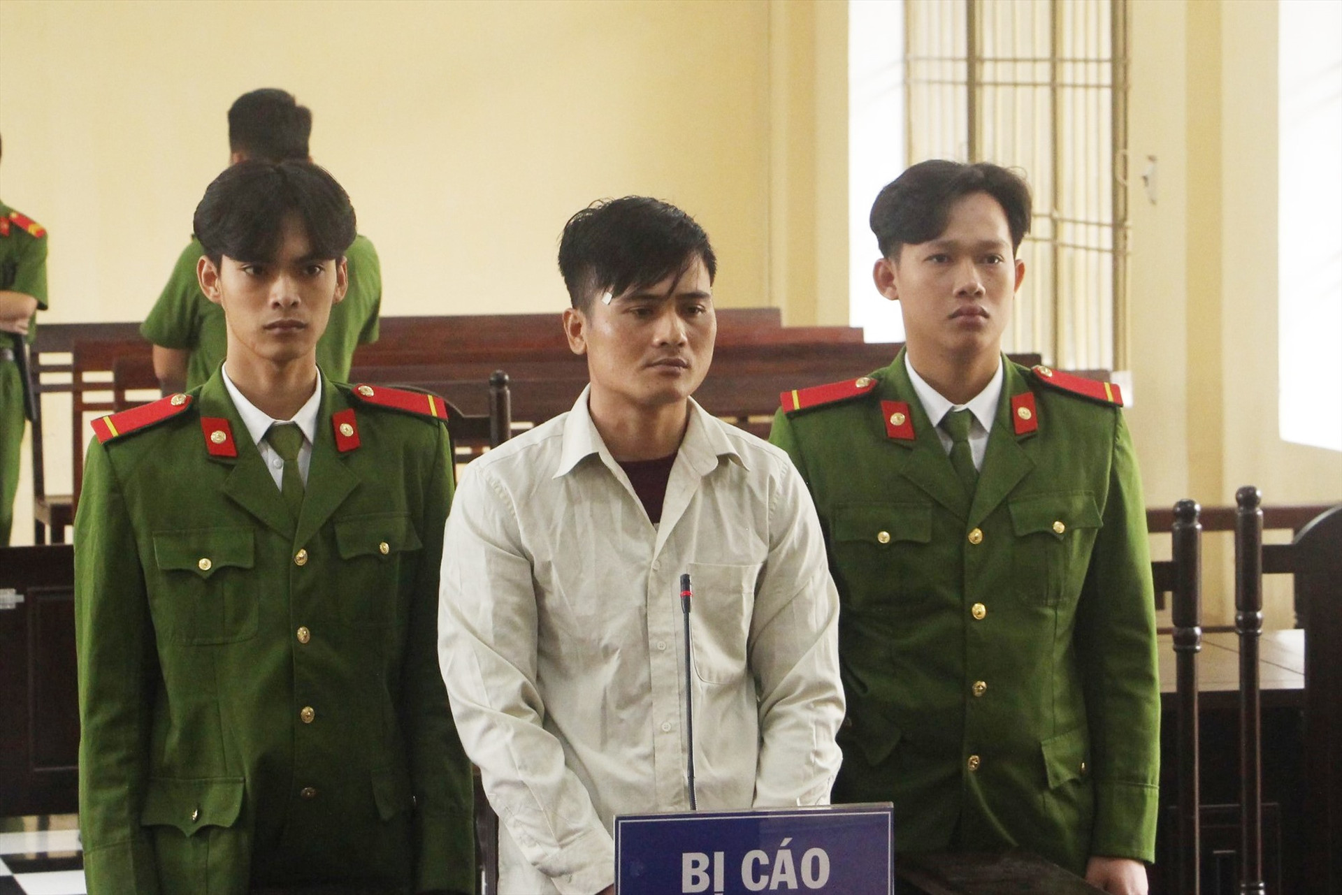 Bị cáo Huỳnh Khánh Trình tại phiên tòa. Ảnh: P.L.
