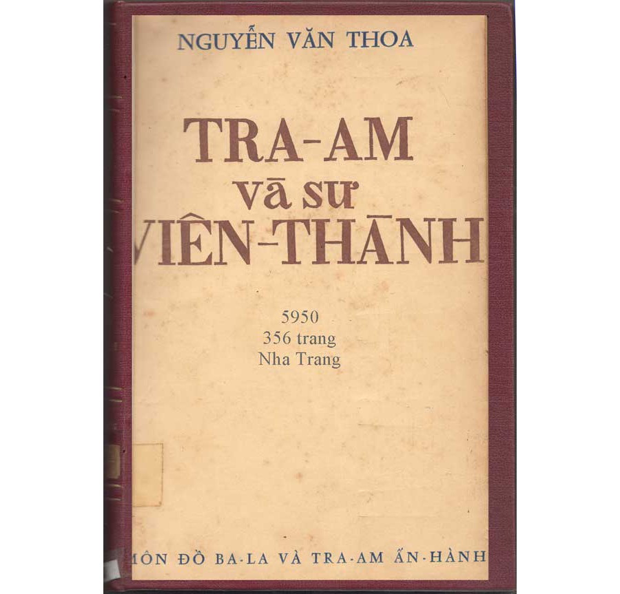 Bìa cuốn sách “Tra Am và sư Viên Thành”.