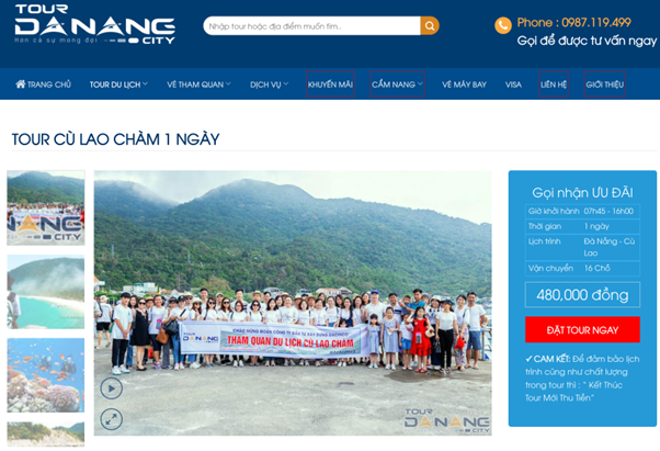 Tour Đà Nẵng City cam kết tổ chức chương trình tour Cù Lao Chàm hấp dẫn chất lượng
