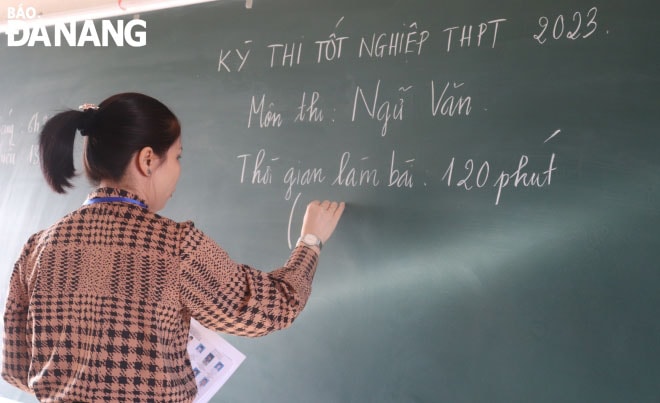 Kỳ thi tốt nghiệp THPT 2023 tại Đà Nẵng. Ảnh: NGỌC HÀ