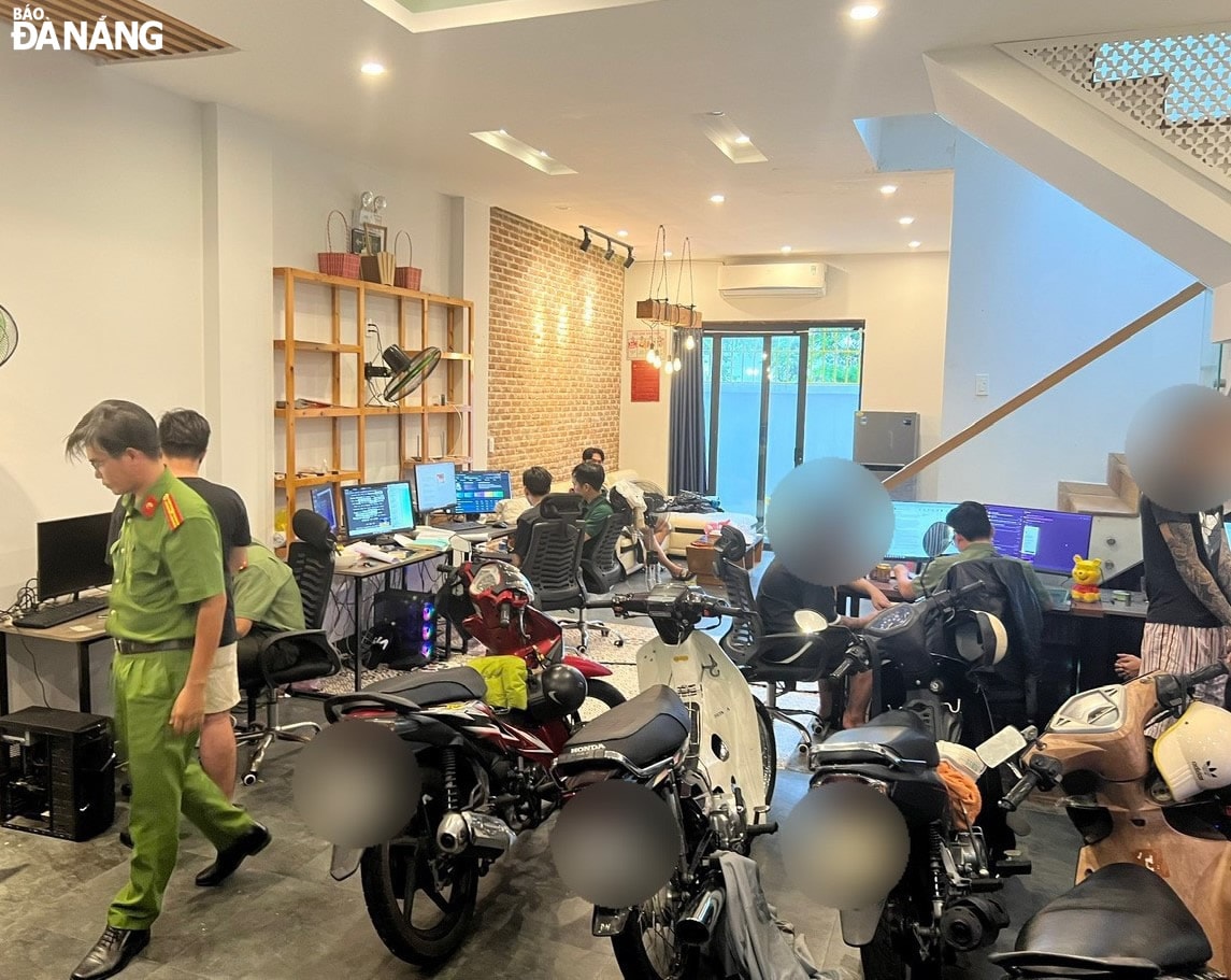 Hiện trường các đối tượng thực hiện hành vi phạm tội. Ảnh: L.H