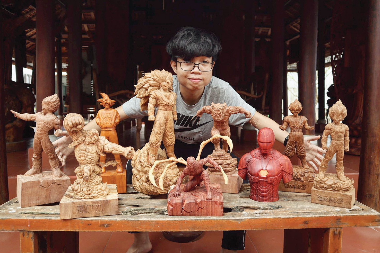 Tran Duy and his Japanese anime characters