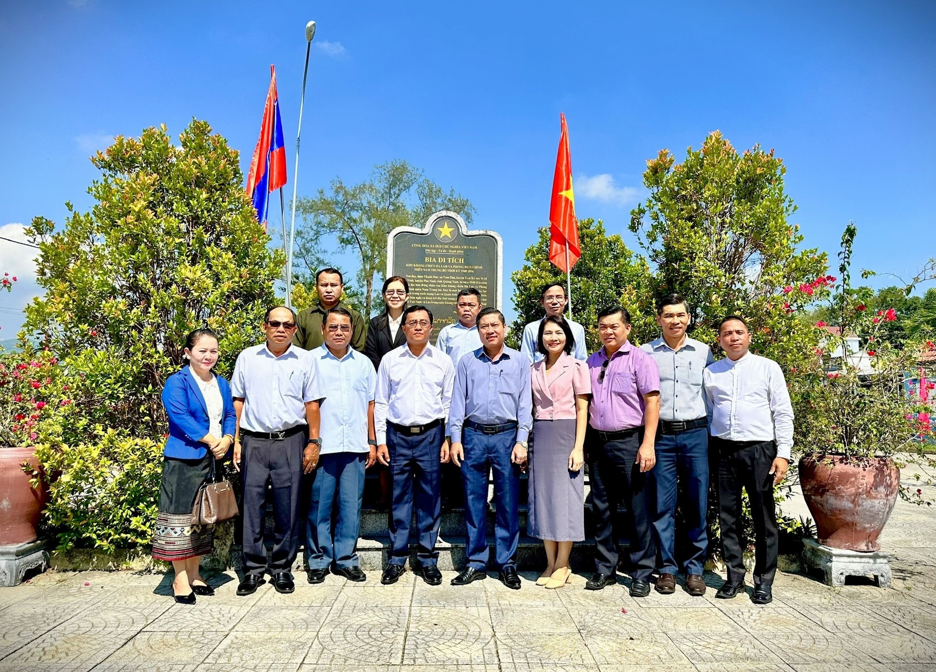 The Sekong delegation taking photos