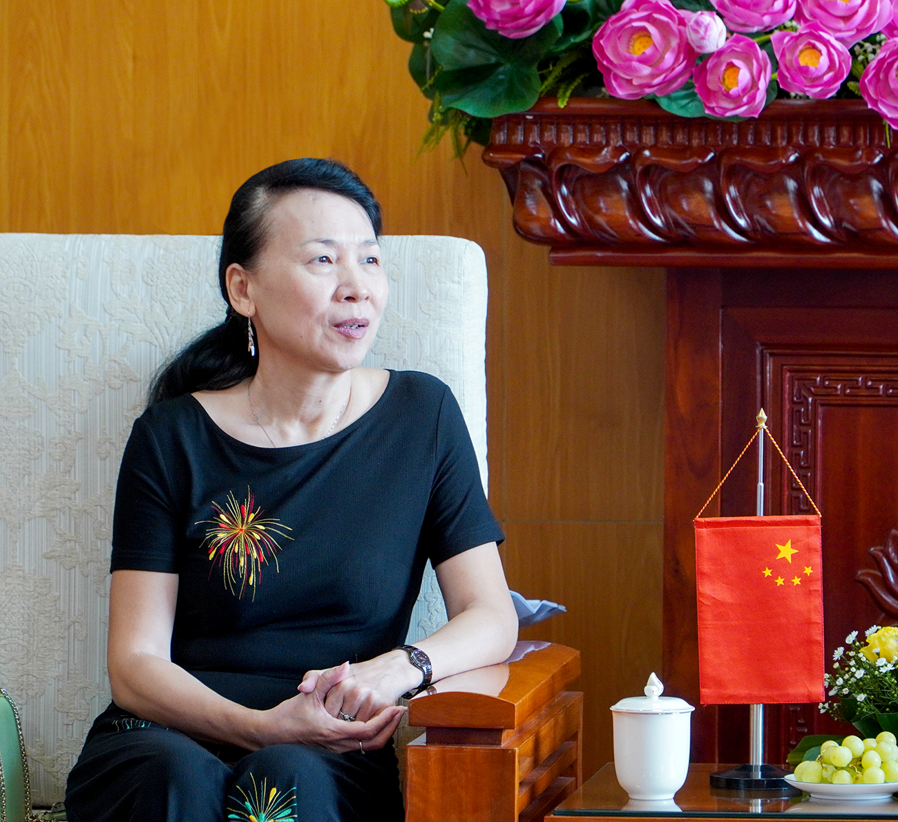 Bà Đổng Bích Du - Tổng Lãnh sự Trung Quốc tại Đà Nẵng. Ảnh H,Q