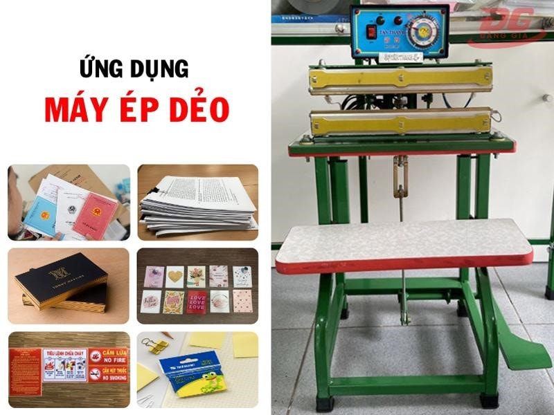 Một số ứng dụng quan trọng của máy ép dẻo giấy tờ.