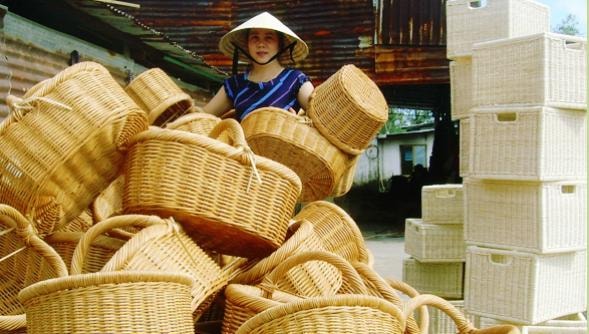 ផលិតផលឧស្សាហកម្មជនបទរបស់ Au Co Bamboo និង Rattan Enterprise។ រូបថត៖ វ៉ាន់ ភីន