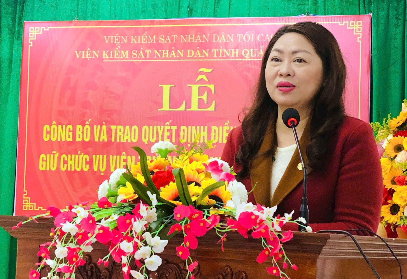 Bà Nguyễn Thị Thu Lan - Ủy viên Ban Thường vụ Tỉnh ủy, Bí thư Thành ủy Tam Kỳ.