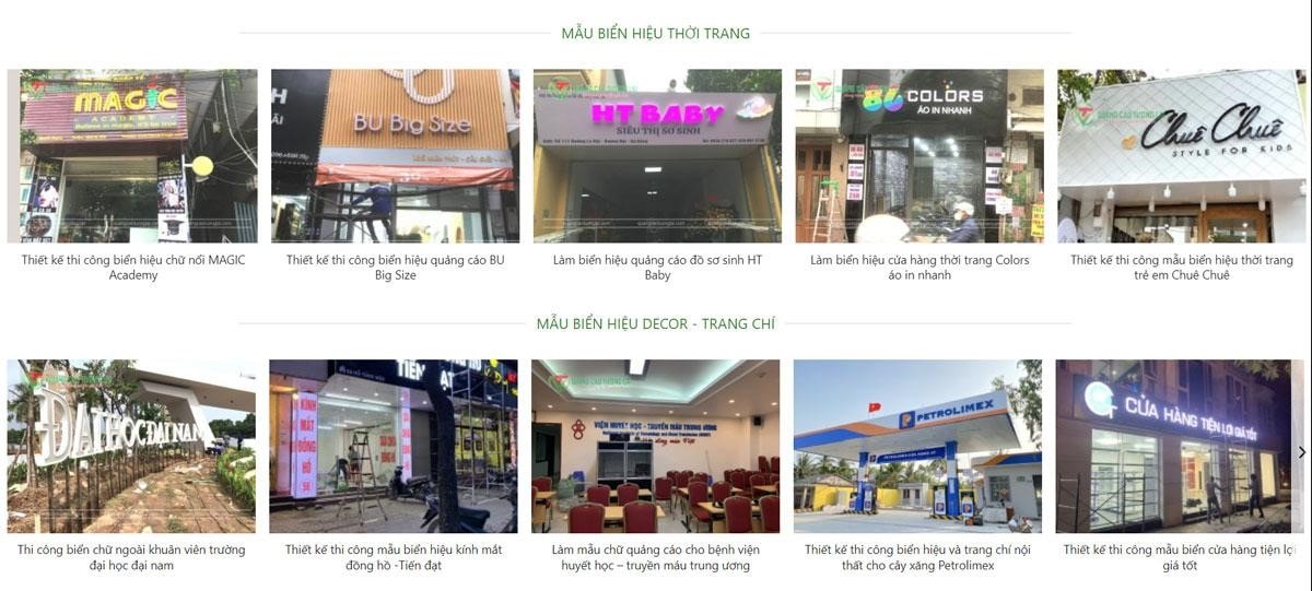 Một số loại biển quảng cáo đẹp và phổ biến.