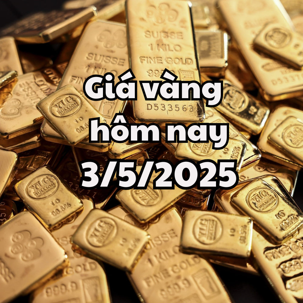 Giá vàng hôm nay 3 5 2025 Giá vàng trong nước dừng ở 121,3 triệu, vàng thế giới mất mốc 3300 USD