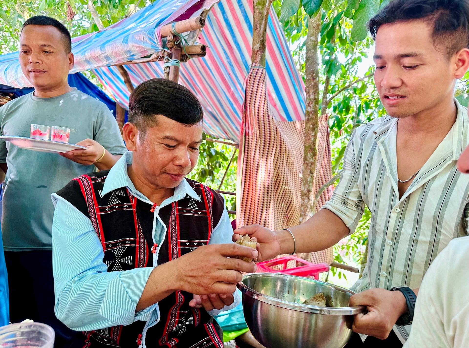 A traditional meal prepared for the bride’s family by the groom's family