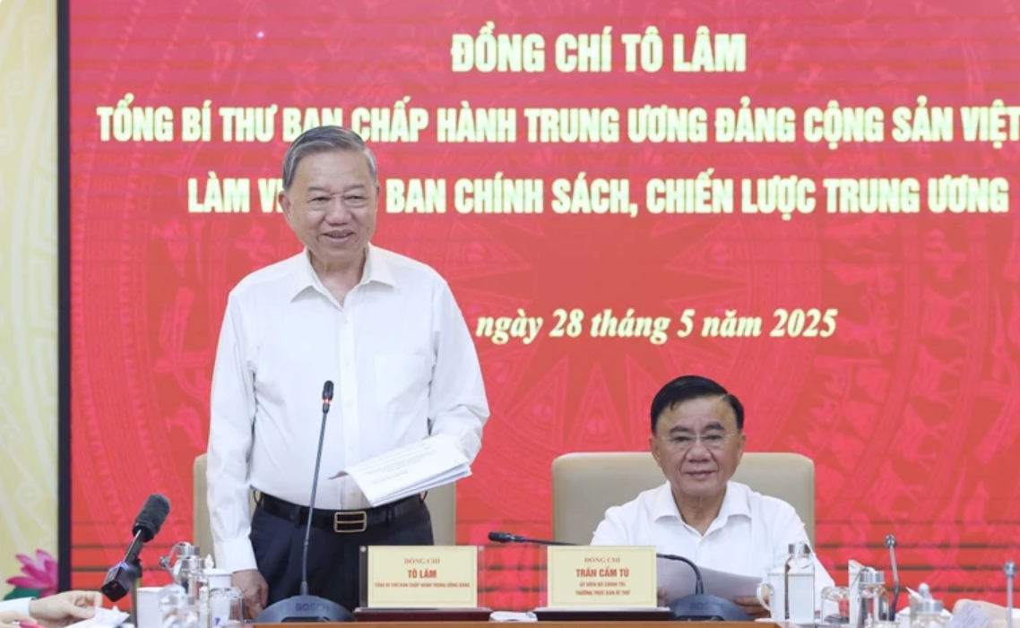 Tổng Bí thư Tô Lâm phát biểu. (Ảnh: Thống Nhất/TTXVN)